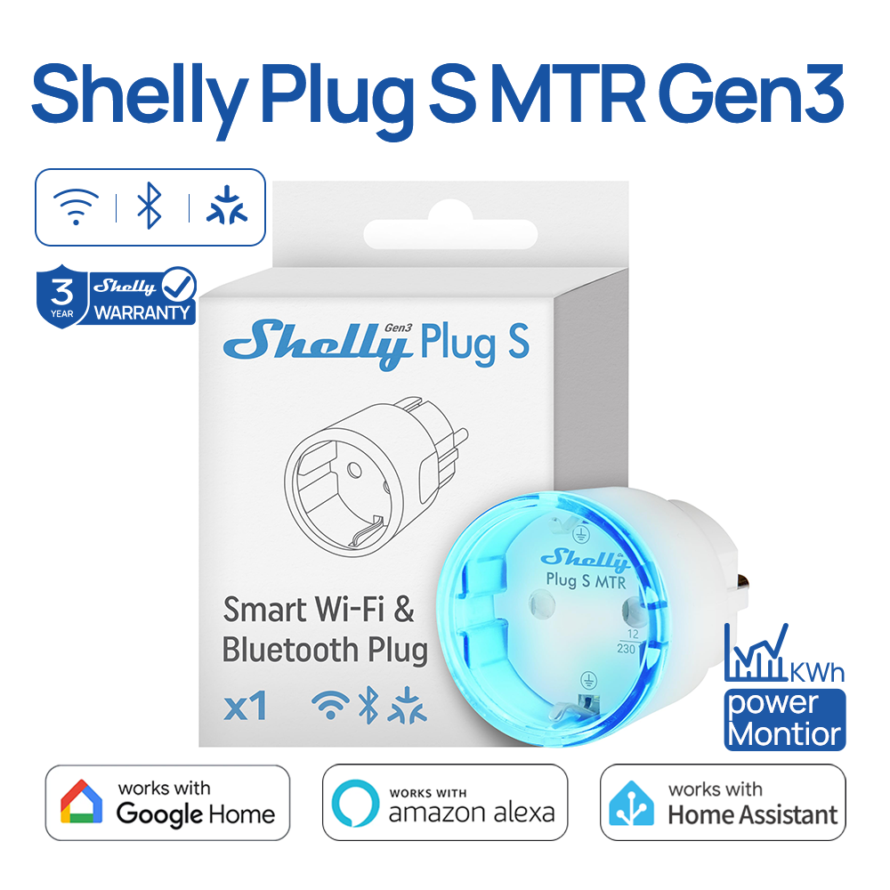 Shelly Plug S MTR Gen3 Matter  - огляд і ціна Shelly Relay Module