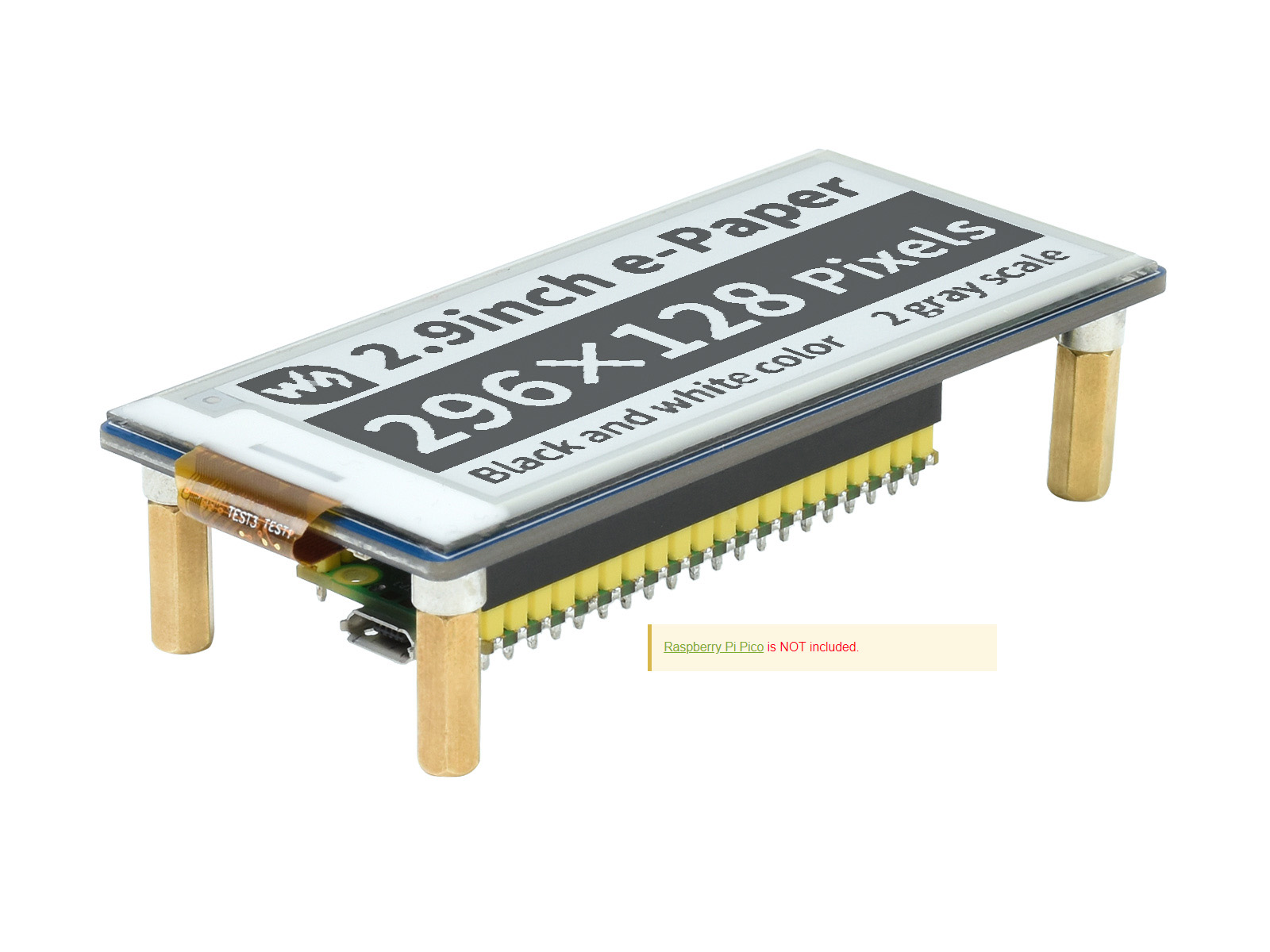 Waveshare Pico-ePaper-2.9,2.9i - огляд і ціна Display Epaper 2.9