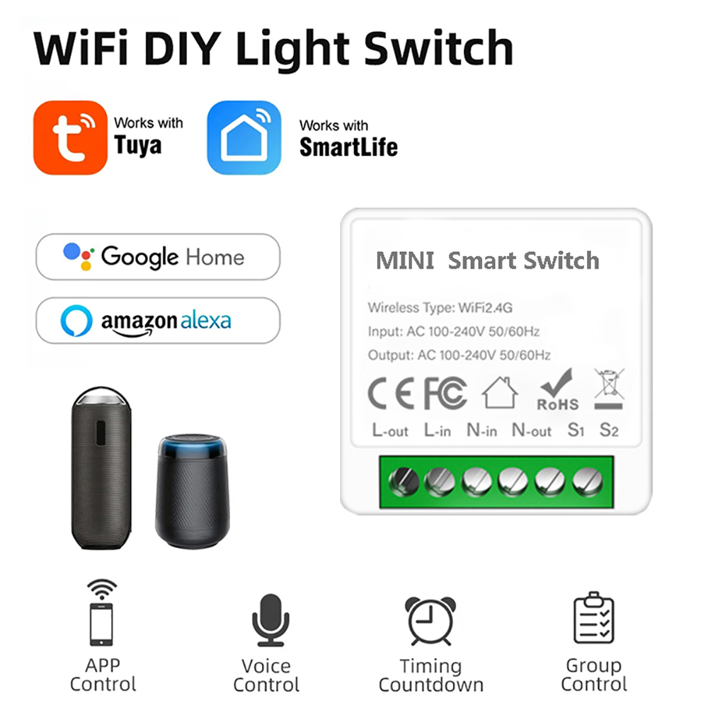 2 Way Control Tuya Mini 16A Wi - огляд і ціна Smart Home Automation Diy