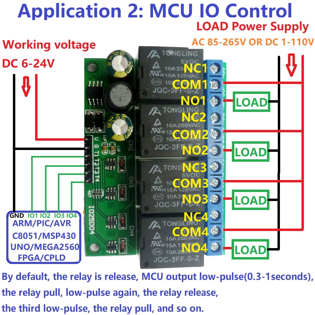 4ch DC 6V-24V Flip-Flop Latch  - огляд і ціна Shelly Relay Module