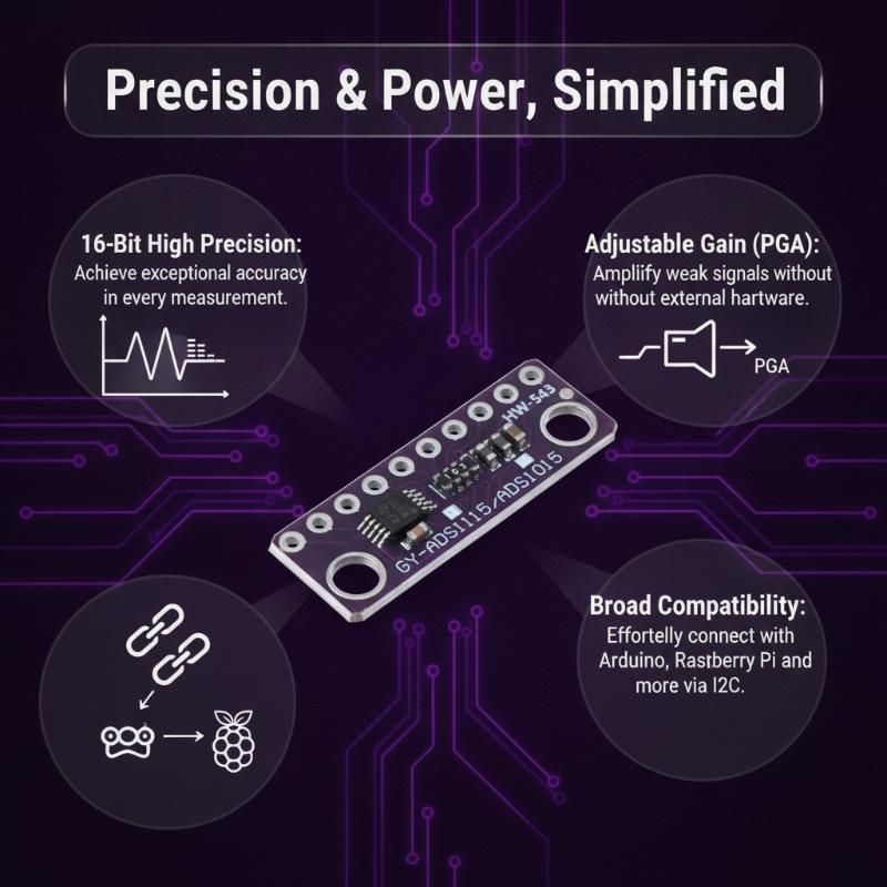 ADS1115 Adjustable Gain 16Bit  - огляд і ціна Home Automation Systems Diy