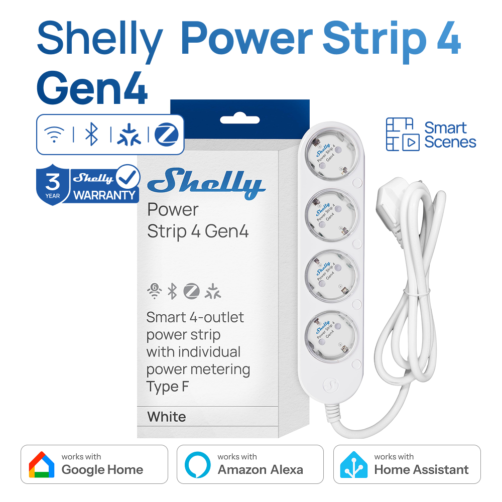 Shelly Power Strip 4 Gen4 Smar - огляд і ціна Shelly Relay Module